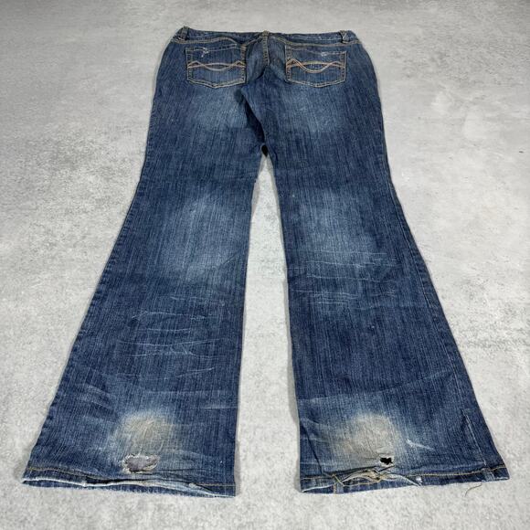 Mossimo Supply Co Bootcut Jeans Faded Dark Wash Denim - Size: 13R - Picture 9 of 11
